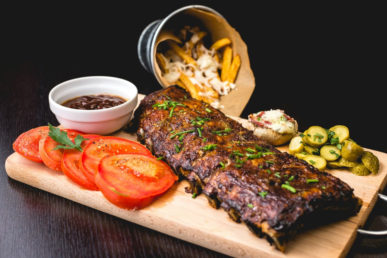 Smoked BBQ Ribs representative serving