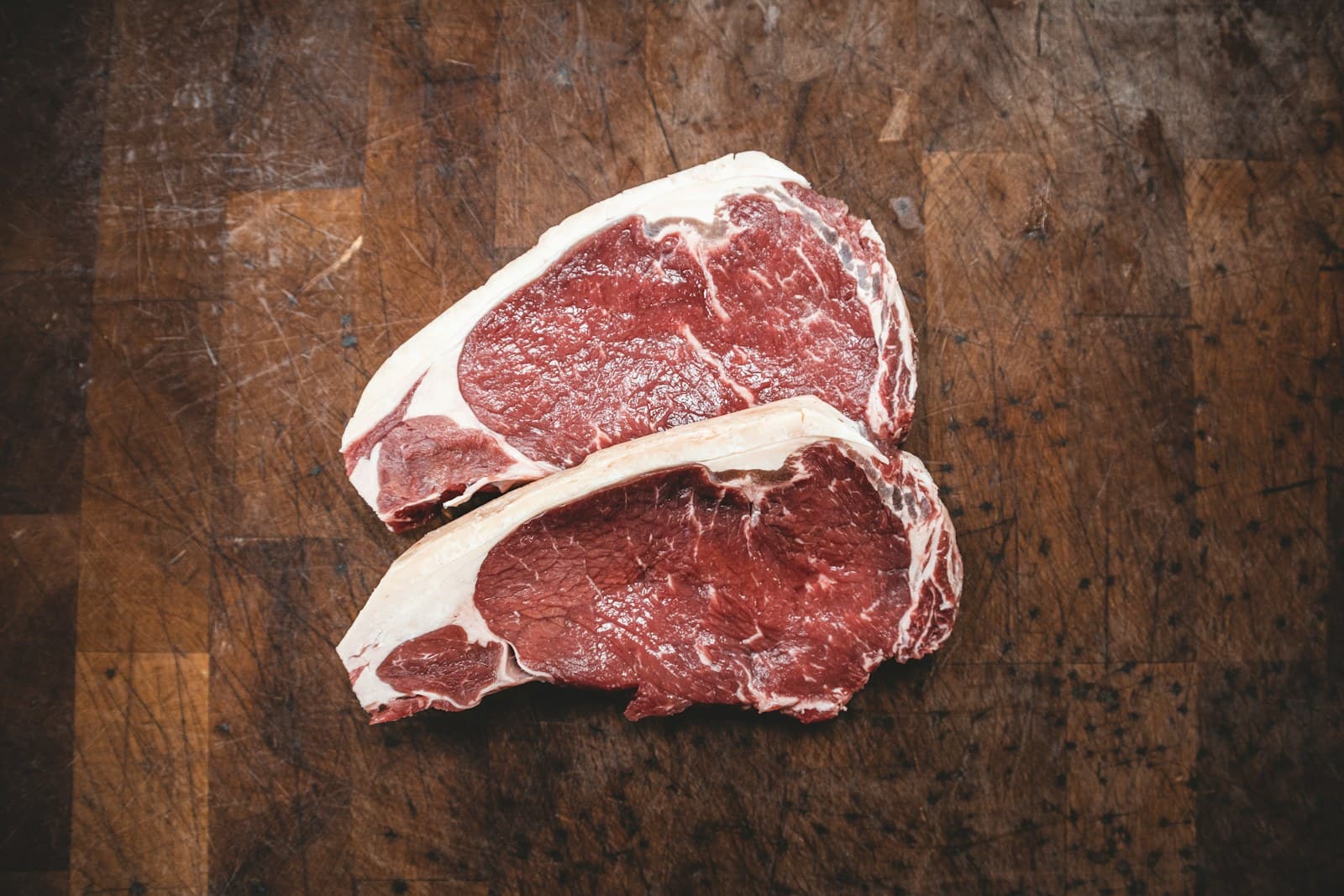 Fresh-cut steaks ready for the meat counter